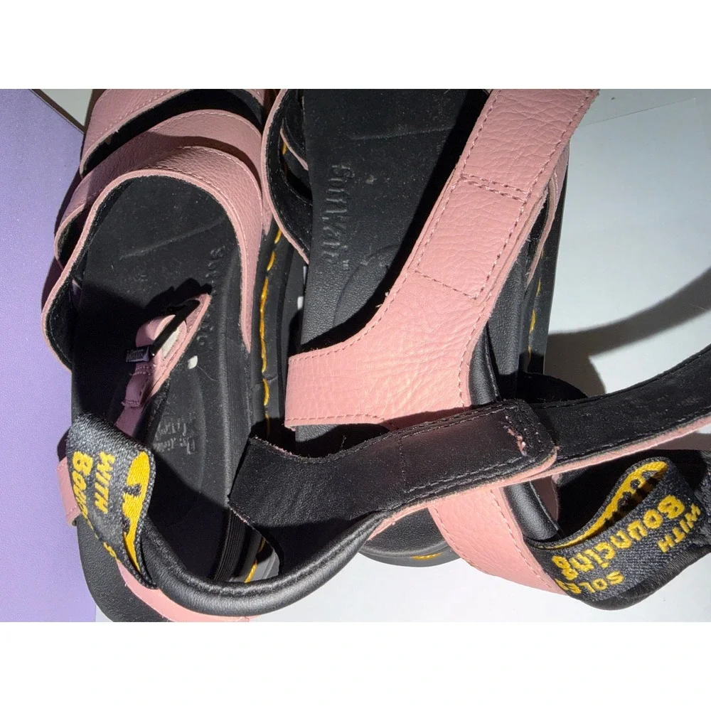 Dr Martens Blaire‎ Pink Leather Strap Platform Sandals Womens Size 8 summer